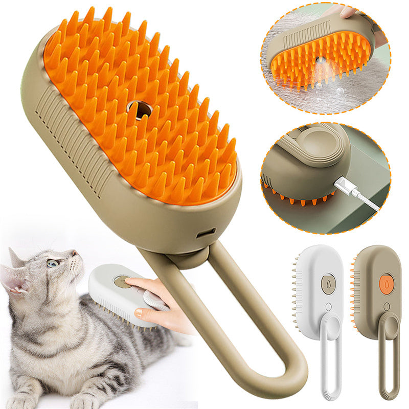 Steam Brush Steamy Dog Brush- 3 In 1