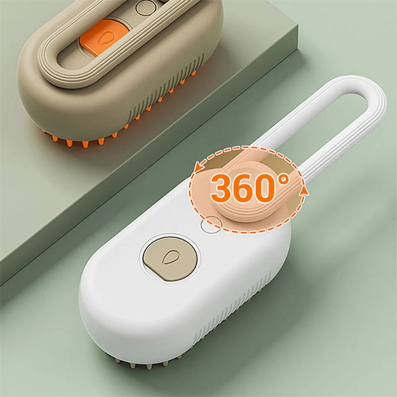Steam Brush Steamy Dog Brush- 3 In 1