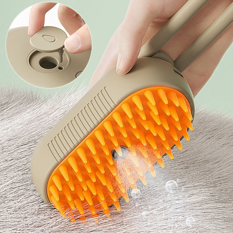 Steam Brush Steamy Dog Brush- 3 In 1