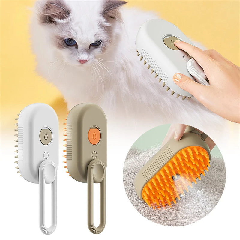 Steam Brush Steamy Dog Brush- 3 In 1