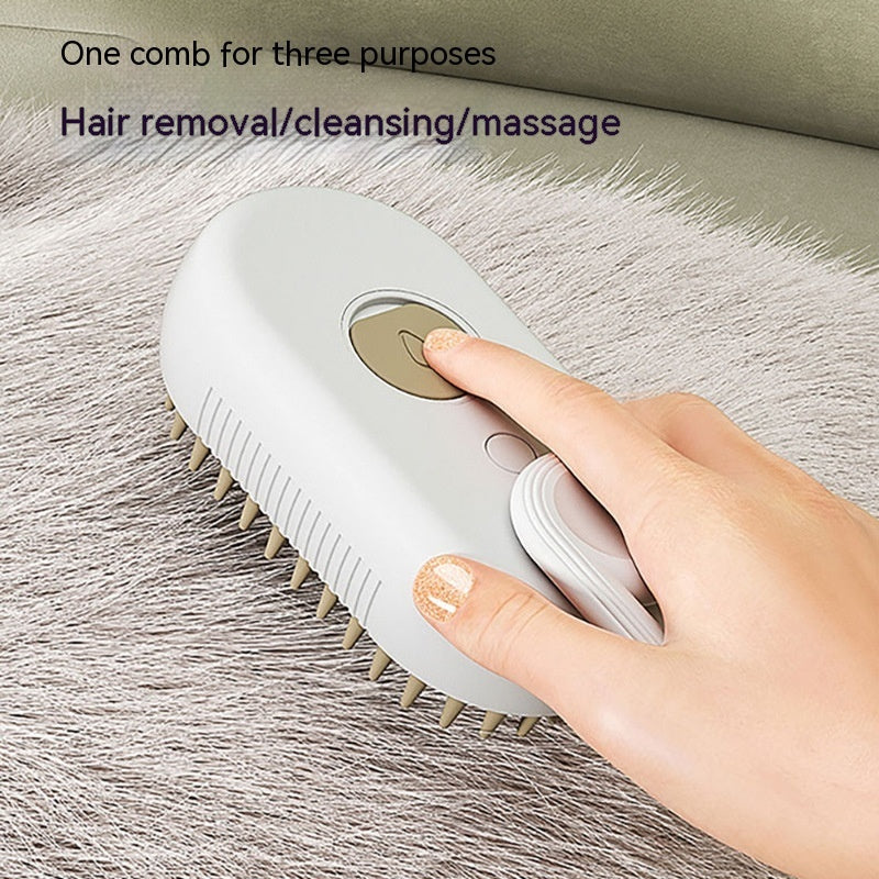 Steam Brush Steamy Dog Brush- 3 In 1